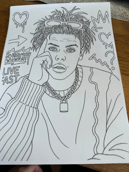 Yungblud colouring book Version 2