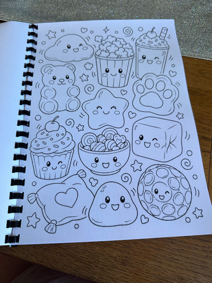 Needoh inspired Colouring Book A4 Relaxation Gift 21 Pages Glossy Cover 120 gsm Paper Activity Book for Kids & Adults