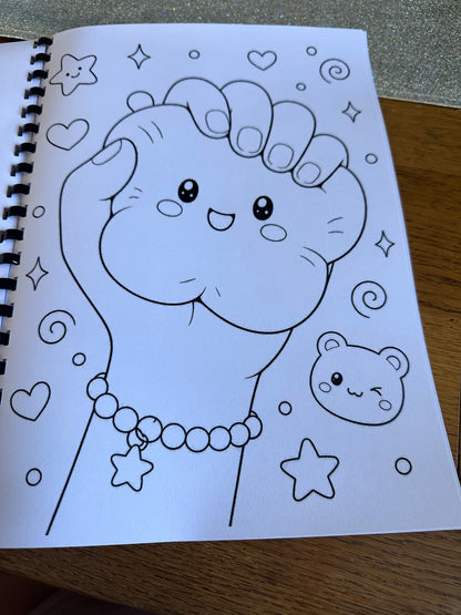 Needoh inspired Colouring Book A4 Relaxation Gift 21 Pages Glossy Cover 120 gsm Paper Activity Book for Kids & Adults